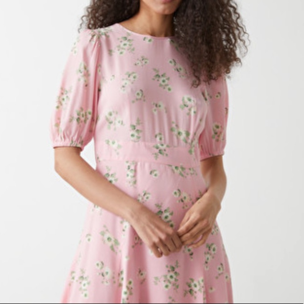 & other stories puff sleeve mini dress
